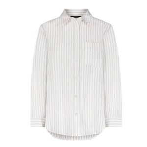Mayson The Label White with Black Stripes Button Down Shirt NWT Size 4
